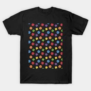 Rainbow Dice Set Pattern T-Shirt